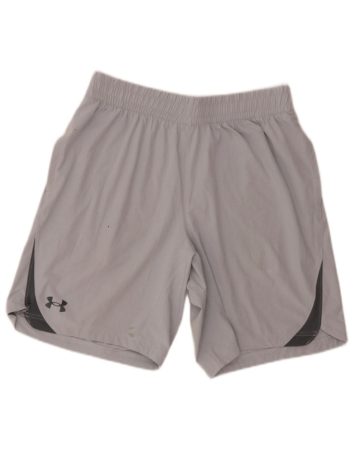 Męskie spodenki sportowe Under Armour z grafiką, poliestrowe w kolorze średnioszarym