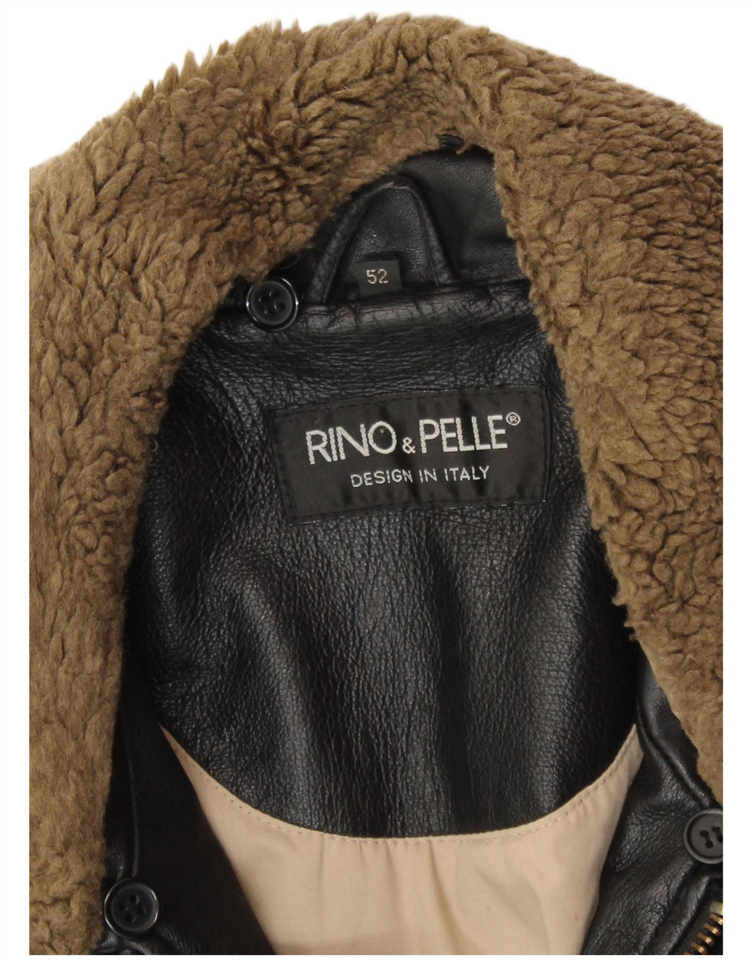 RINO & PELLE Męska skórzana kurtka lotnicza IT 52 XL, czarna skóra