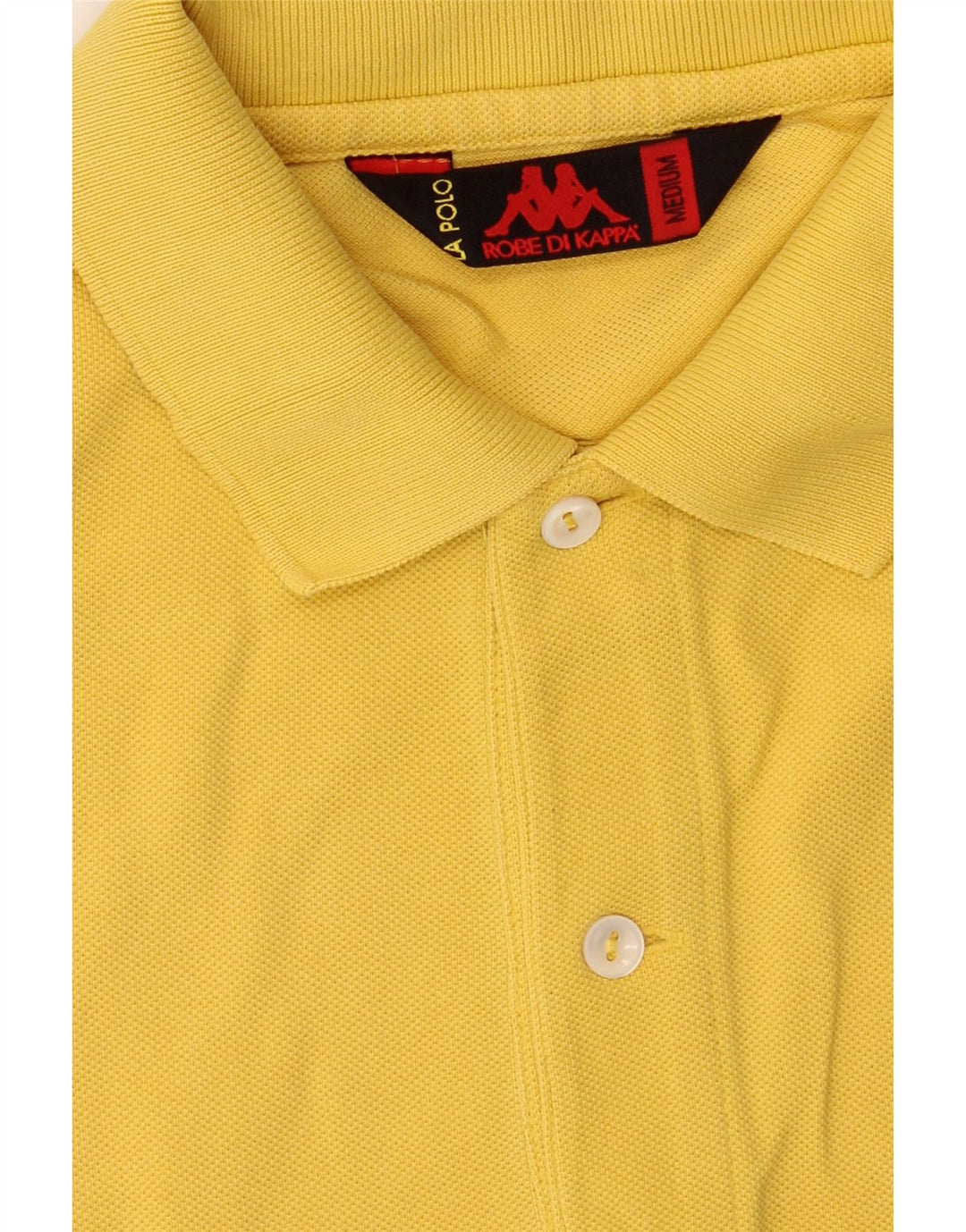 KAPPA Mens Polo Shirt Medium Yellow Cotton Vintage Kappa and Second-Hand Kappa from Messina Hembry 