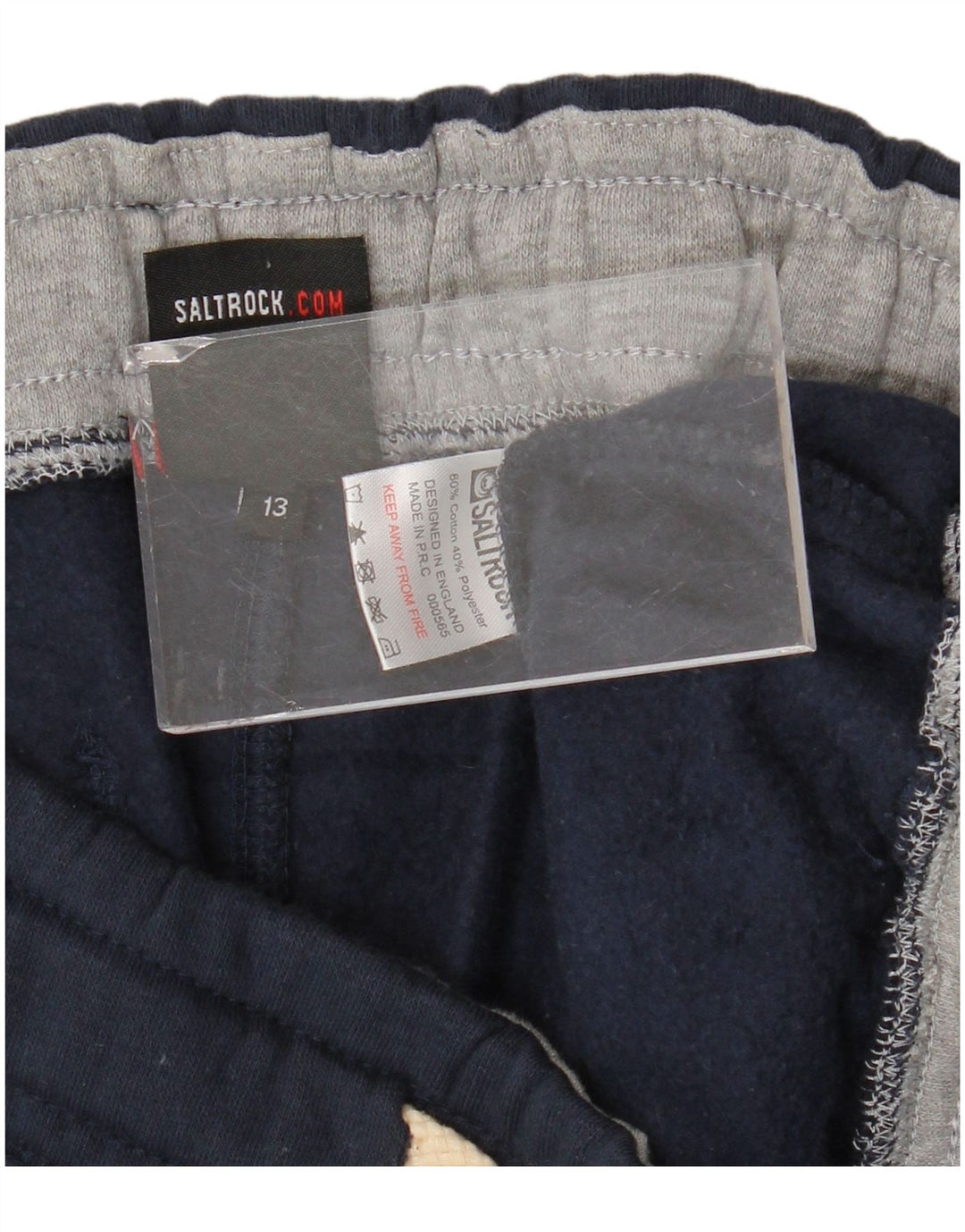 Spodnie dresowe chłopięce SALTROCK z grafiką 12-13 lat, granatowe, bawełniane