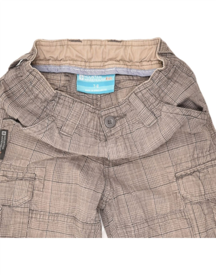 MOUNTAIN WAREHOUSE Chłopięce spodenki cargo 7-8 lat W22 Szara bawełniana krata