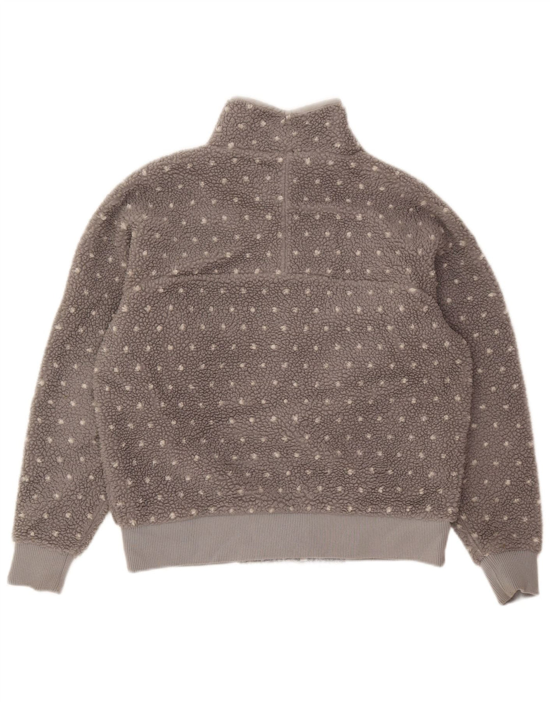 Damska kurtka polarowa Patagonia UK 16, duża, szara, z poliestru w cętki