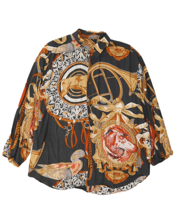 Vintage koszula męska duża, wielobarwna wiskoza paisley