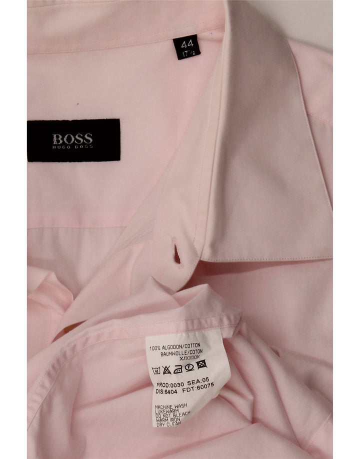 Koszula męska HUGO BOSS rozmiar 17 1/2 44 XL, różowa, bawełniana