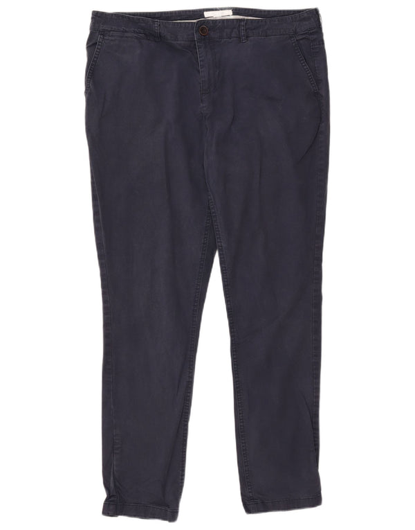 Męskie spodnie chino White Stuff UK 14 Large W37 L28 Granatowa bawełna