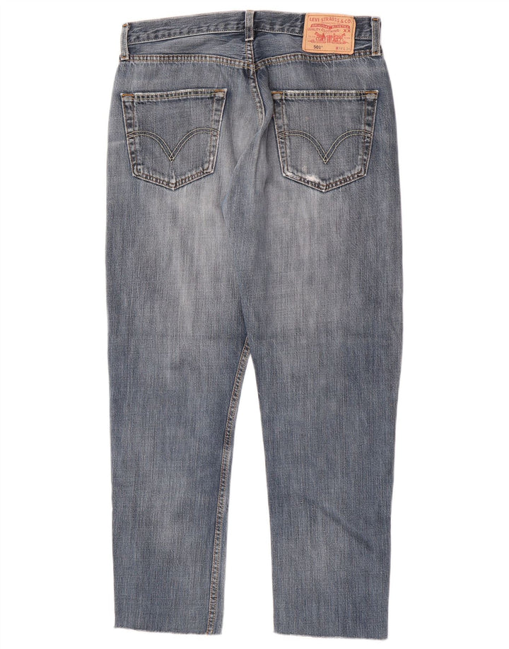 Męskie jeansy Levi's 501 w trudnej sytuacji W32 L28 Niebieska bawełna