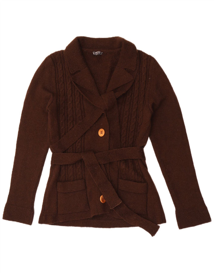Sweter damski w stylu vintage, UK 12, średni brąz