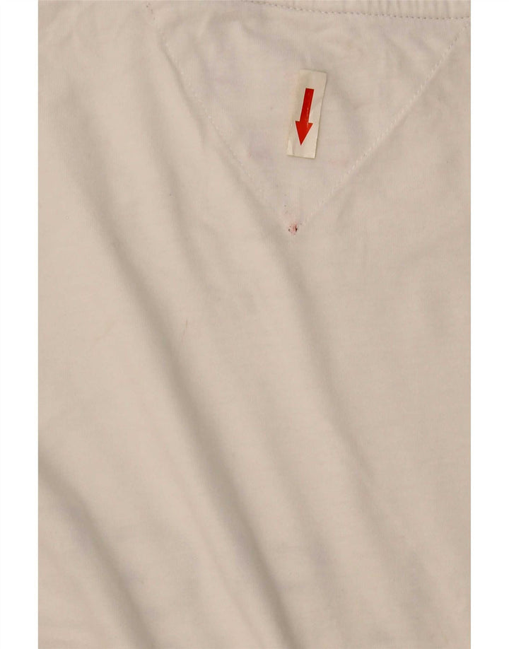 Męska koszulka z grafiką Tommy Hilfiger, średnia, biała bawełna