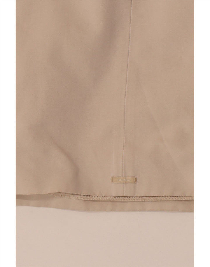 Damska sukienka typu shift bez rękawów Max Mara UK 16, duża, biała, z blokami kolorów