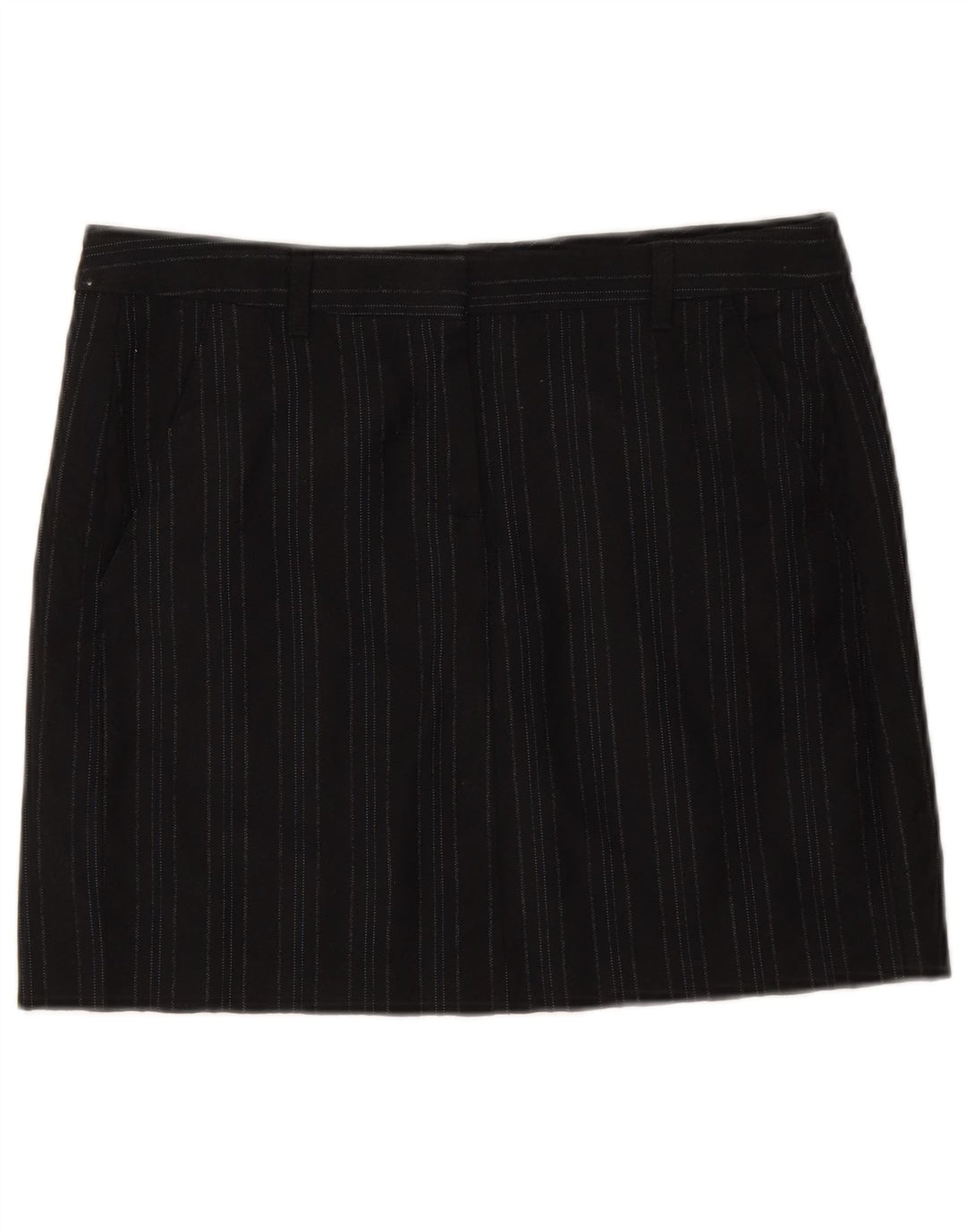 Spódnica damska Benetton IT 42 Medium W32 Czarna wełna w paski