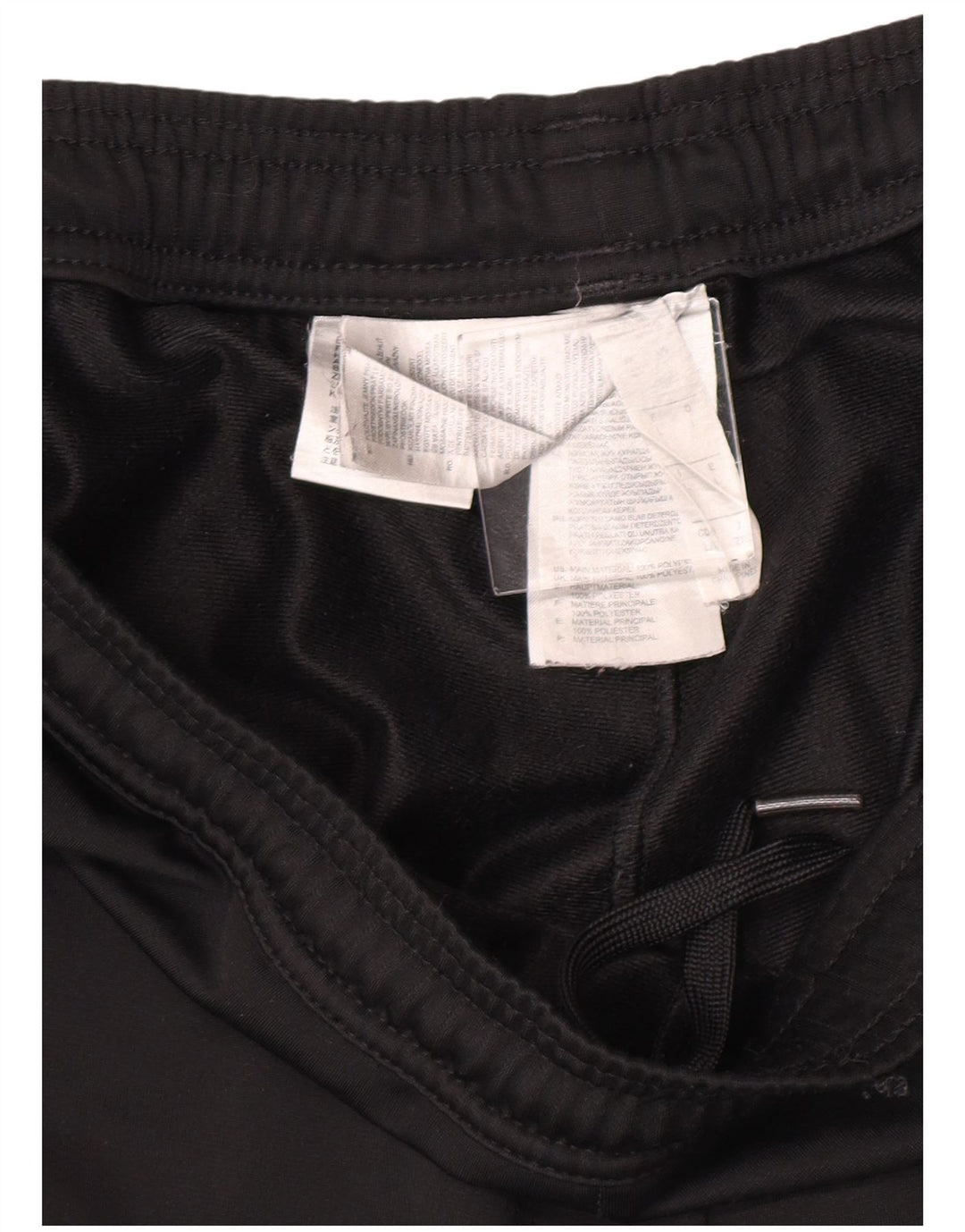 Męskie spodnie dresowe Adidas, duże, czarne, z poliestru w jodełkę