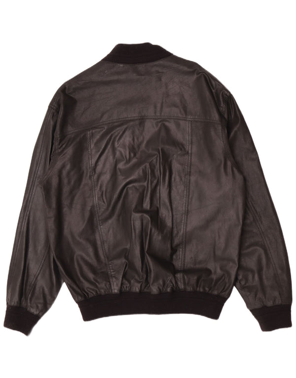 Vintage męska kurtka skórzana IT 58 4XL czarna