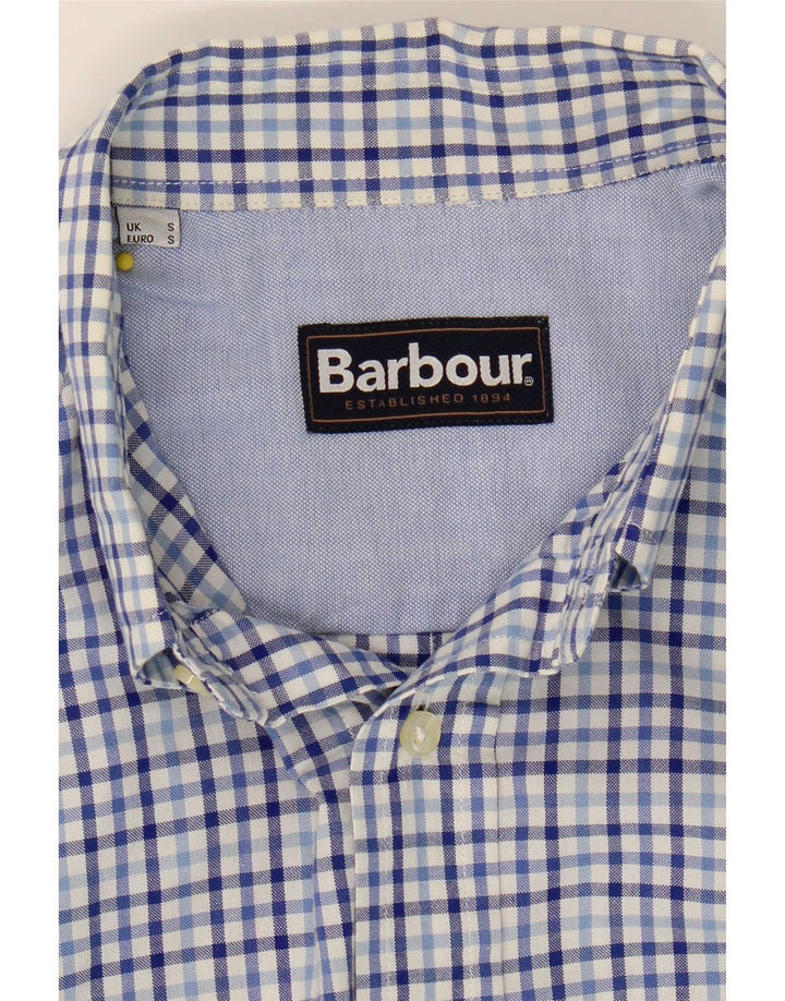 Koszula męska Barbour w małą niebieską kratkę