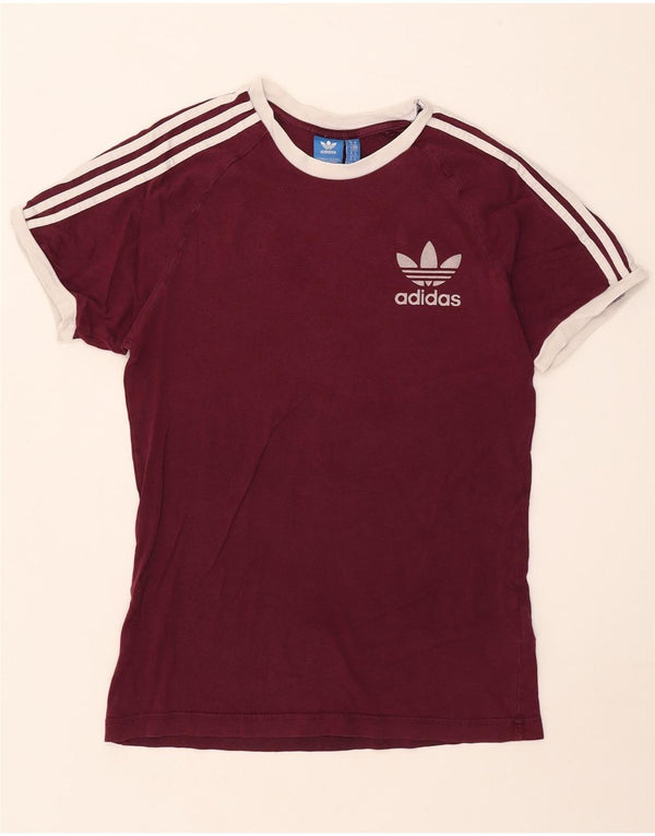 Adidas Męska koszulka Top Medium Burgundowa bawełna