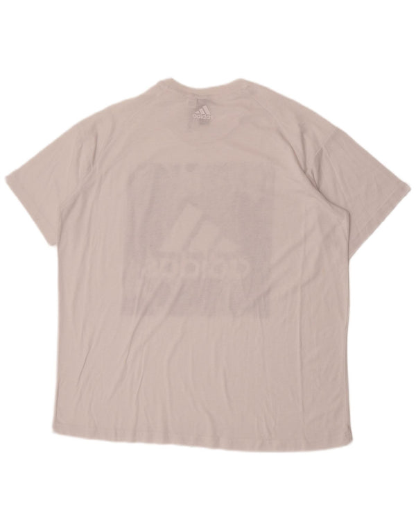 Damska koszulka oversize z grafiką Adidas Top UK 20/22 XL Biały poliester