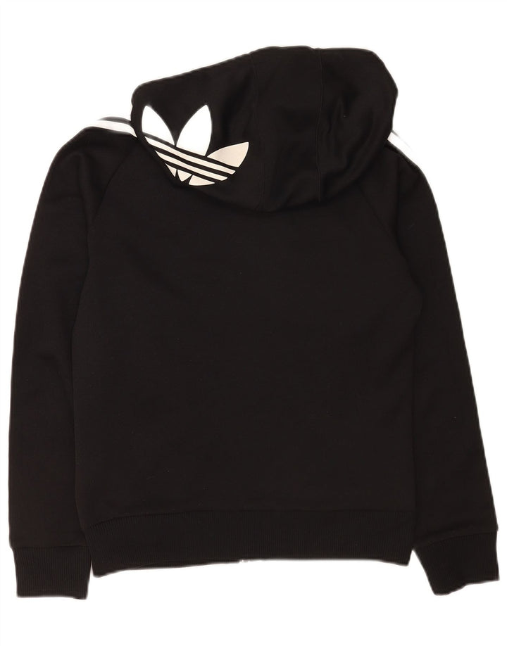 Damski sweter Adidas z grafiką i zamkiem błyskawicznym UK 12, średni czarny poliester