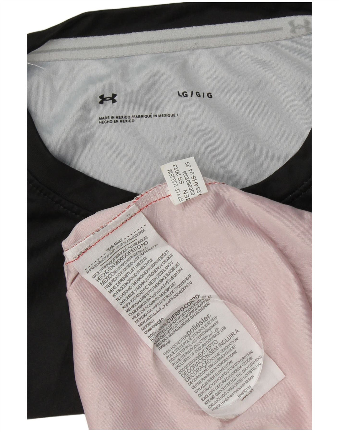 Męski T-shirt z grafiką UNDER ARMOUR, duży, czerwony, poliestrowy blok kolorów