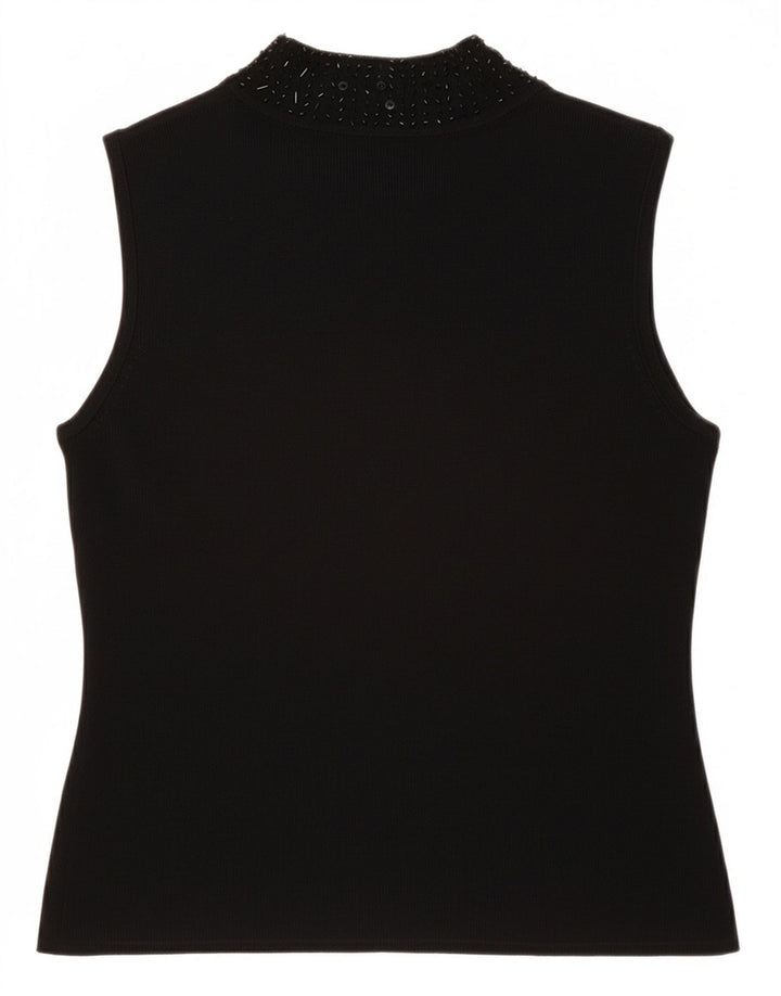 SKY DESIGN Damska bluzka bez rękawów Top US 2 XS, czarny Rayon