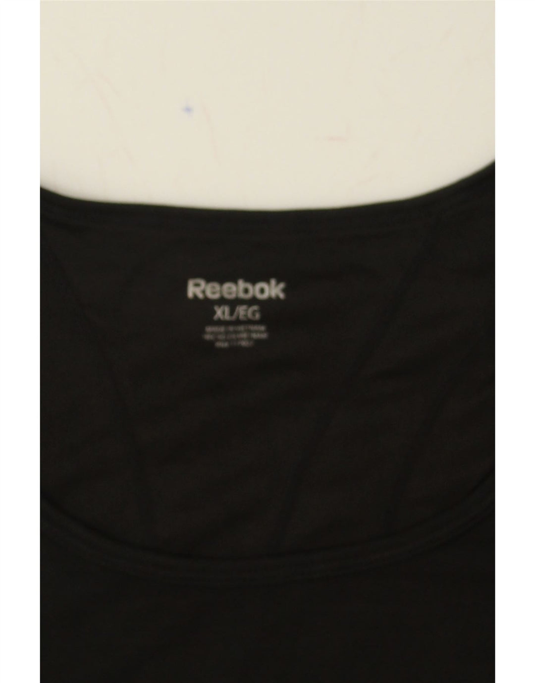 REEBOK Womens T-Shirt Top UK 18 XL Black Polyester Vintage Reebok and Second-Hand Reebok from Messina Hembry 