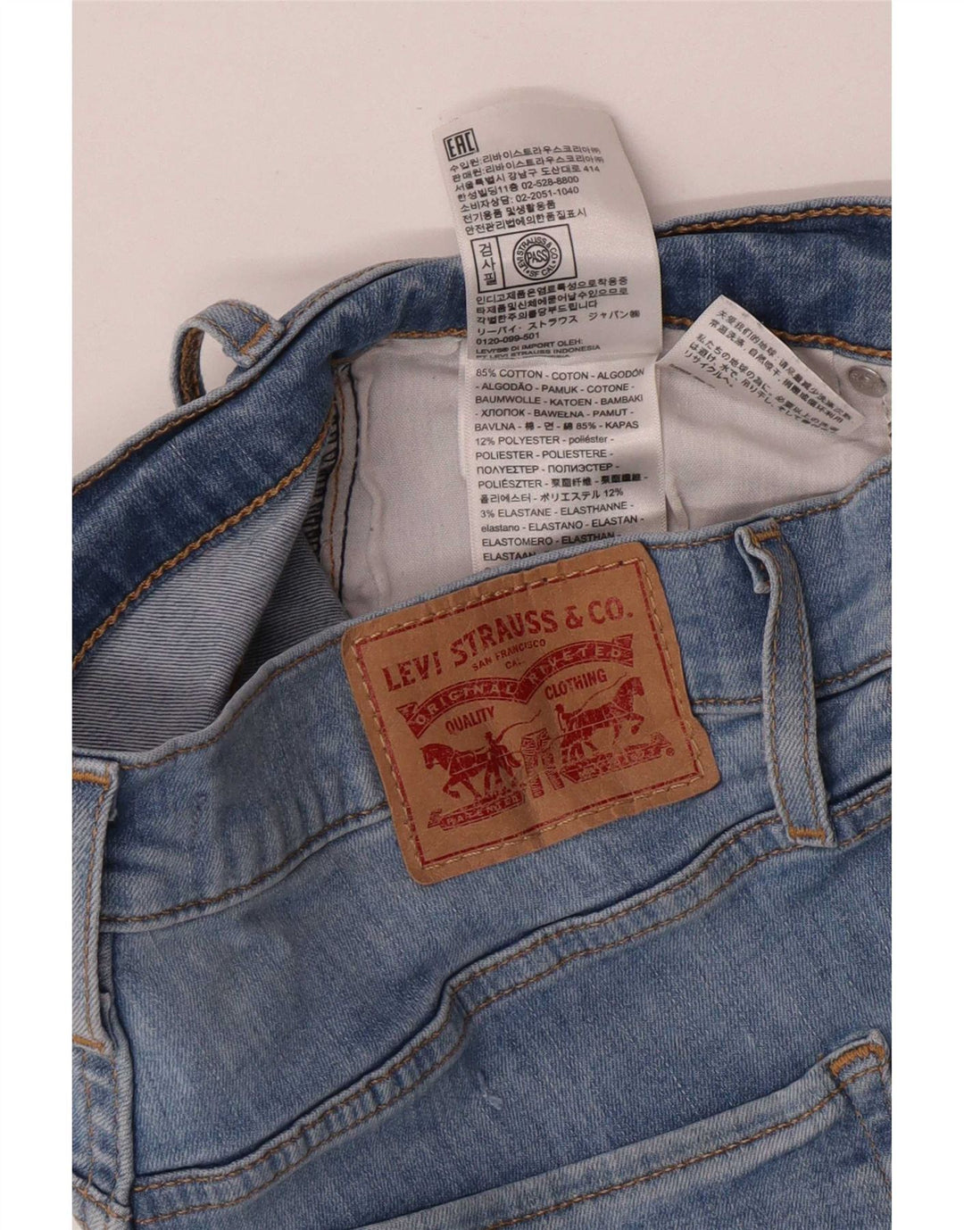 Damskie jeansy skinny Levi's W28 L27 Niebieska bawełna