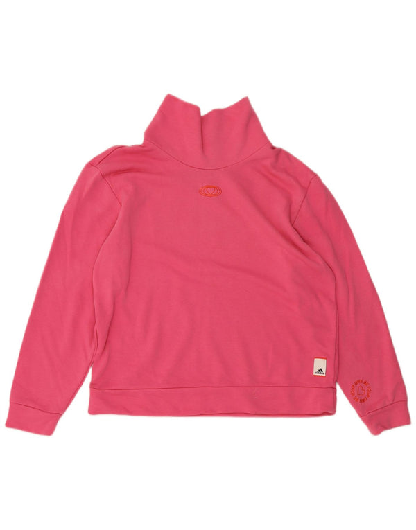 Damska bluza Adidas Graphic Jumper UK 12/14 Średni różowy bawełniany