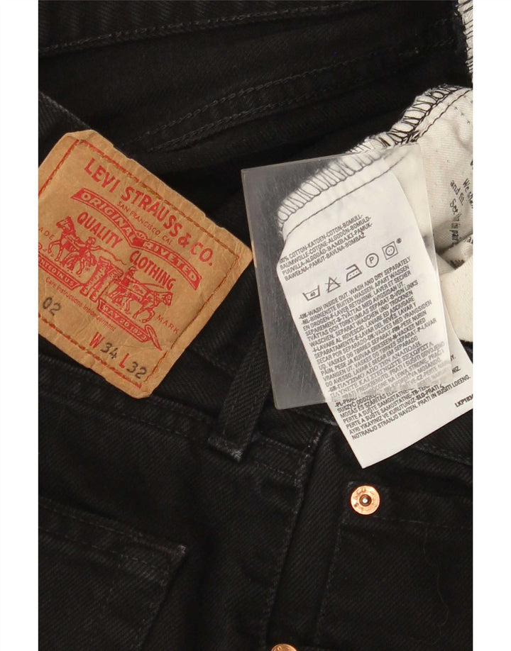 Męskie jeansy Levi's 521 Tapered W34 L32 Czarna bawełna