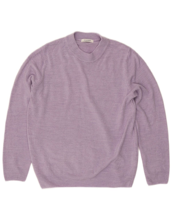 Marks & Spencer Damski sweter z okrągłym dekoltem, UK 16, duży fioletowy