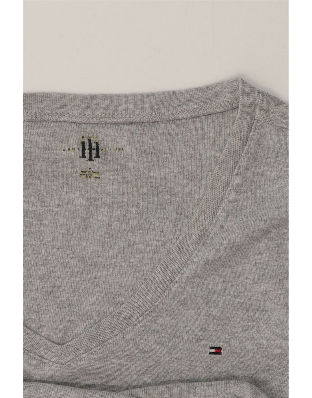 T-shirt damski TOMMY HILFIGER Top UK 12 Średni szary