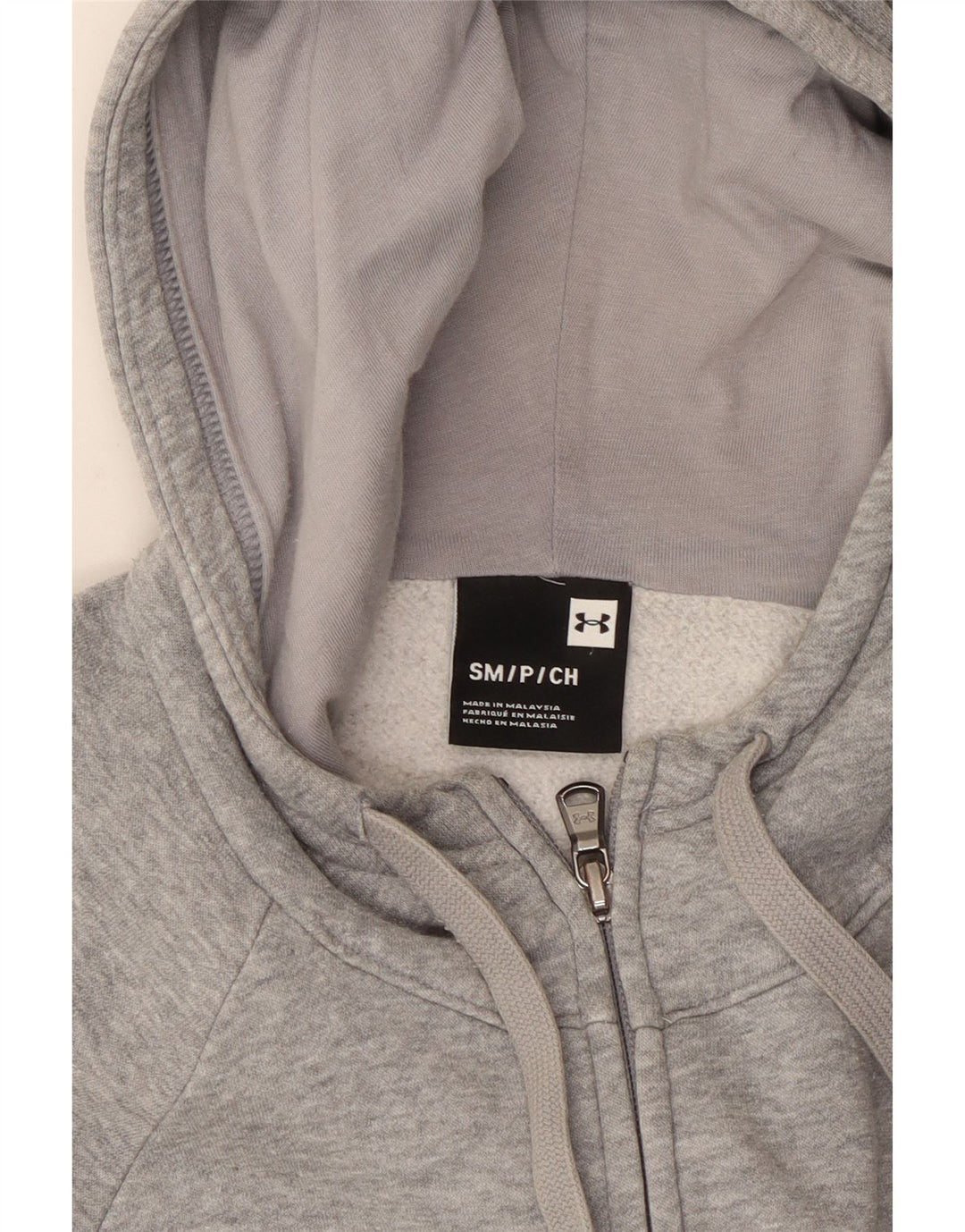Męski sweter z kapturem i zamkiem UNDER ARMOUR, mały, szary