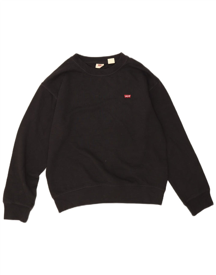 Damski sweter oversize Levi's UK 10, mały, czarny, bawełniany
