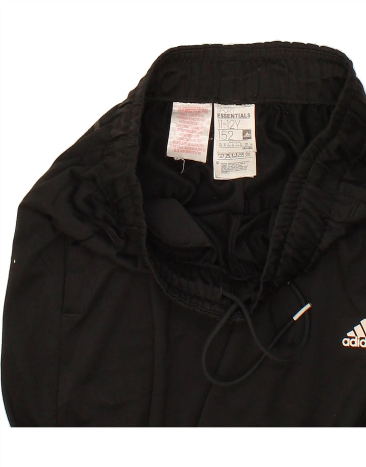 ADIDAS Boys Tracksuit Trousers Joggers 11-12 Years  Black Polyester Vintage Adidas and Second-Hand Adidas from Messina Hembry 