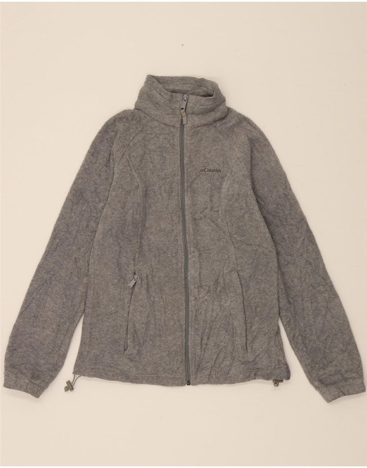 COLUMBIA Womens Fleece Jacket UK 10 Small Grey Polyester Vintage Columbia and Second-Hand Columbia from Messina Hembry 