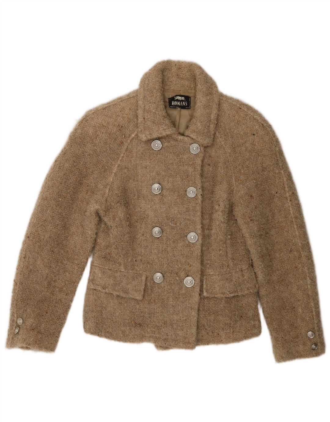 Płaszcz damski Roman's Pea Coat UK 10 Small, beżowy, wełniany