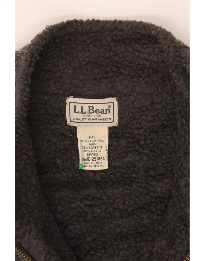 Męski sweter Sherpa Cardigan L.L.Bean Średni szary, wełna owcza