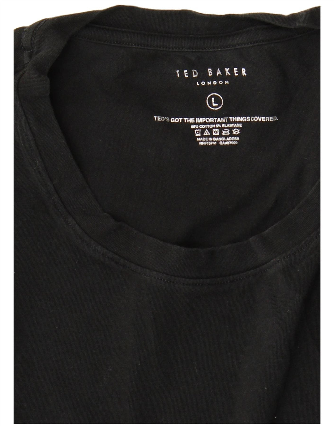 Męski T-shirt Ted Baker, duży, czarny, bawełniany