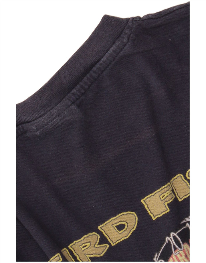 Męska koszulka graficzna WEIRD FISH Top XL, granatowa, bawełniana