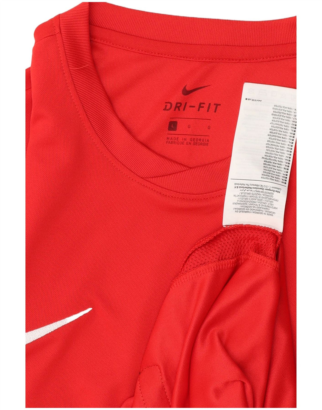 Męski T-shirt NIKE Dri Fit z grafiką, duży, czerwony, poliester