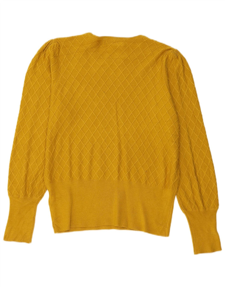 Damski sweter Marks & Spencer z dekoltem w łódkę, UK 12, średni żółty