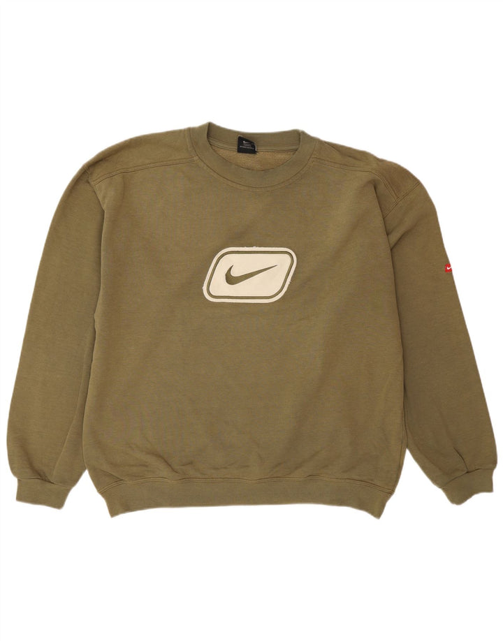 Męski sweter z grafiką Nike, UK 42/44, duży khaki