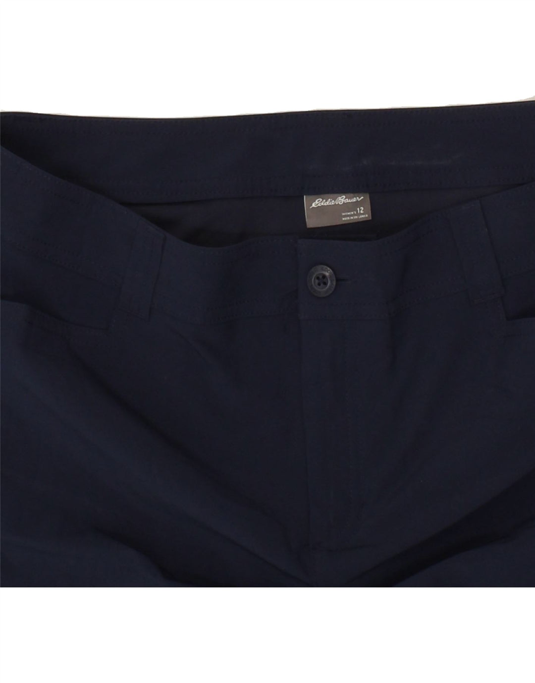 EDDIE BAUER Womens Mini Skirt UK 12 Medium W26  Navy Blue Polyester Vintage Eddie Bauer and Second-Hand Eddie Bauer from Messina Hembry 