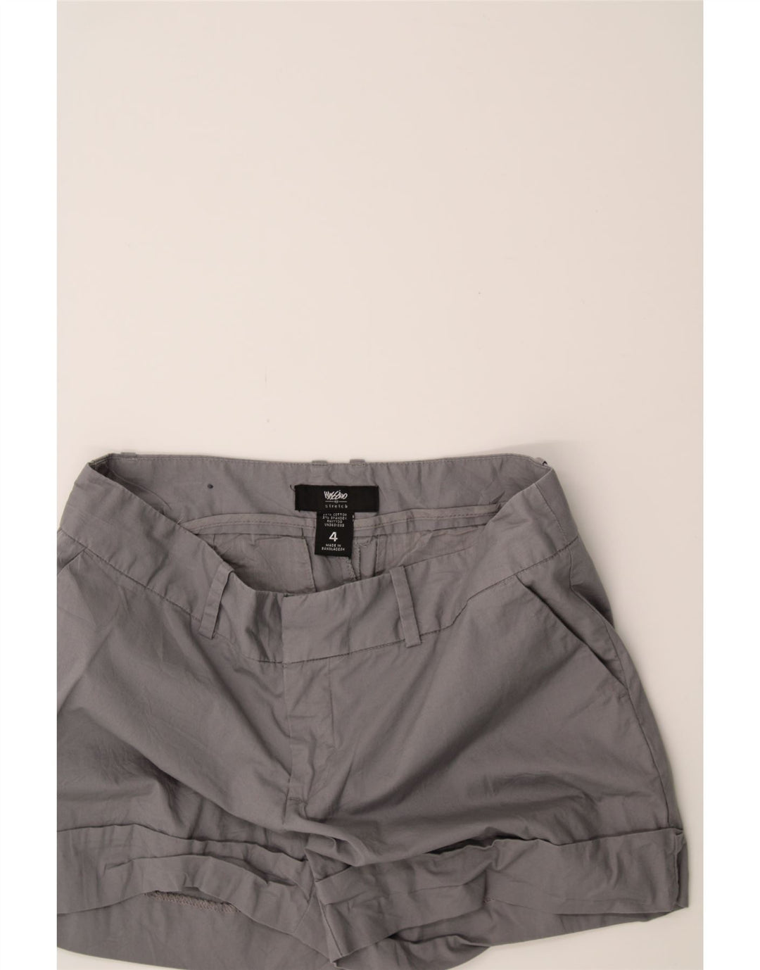 MOSSIMO Womens Stretch Chino Shorts US 4 Small W30  Grey Cotton Vintage Mossimo and Second-Hand Mossimo from Messina Hembry 