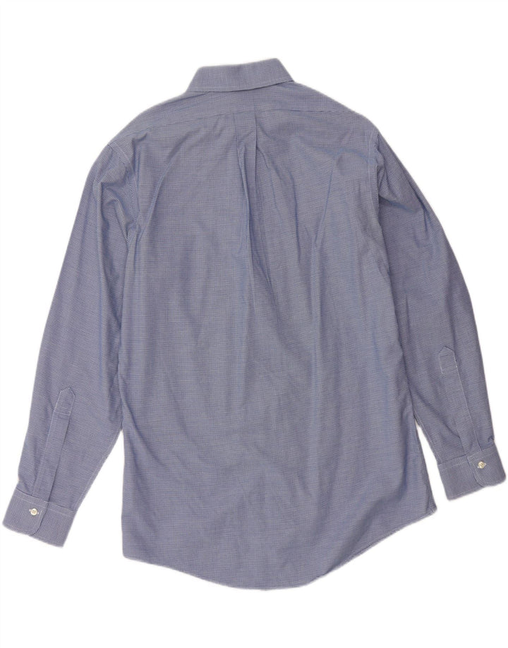 BROOKS BROTHERS Męska koszula slim fit w rozmiarze 15 1/2 Średnio niebieska pepitka