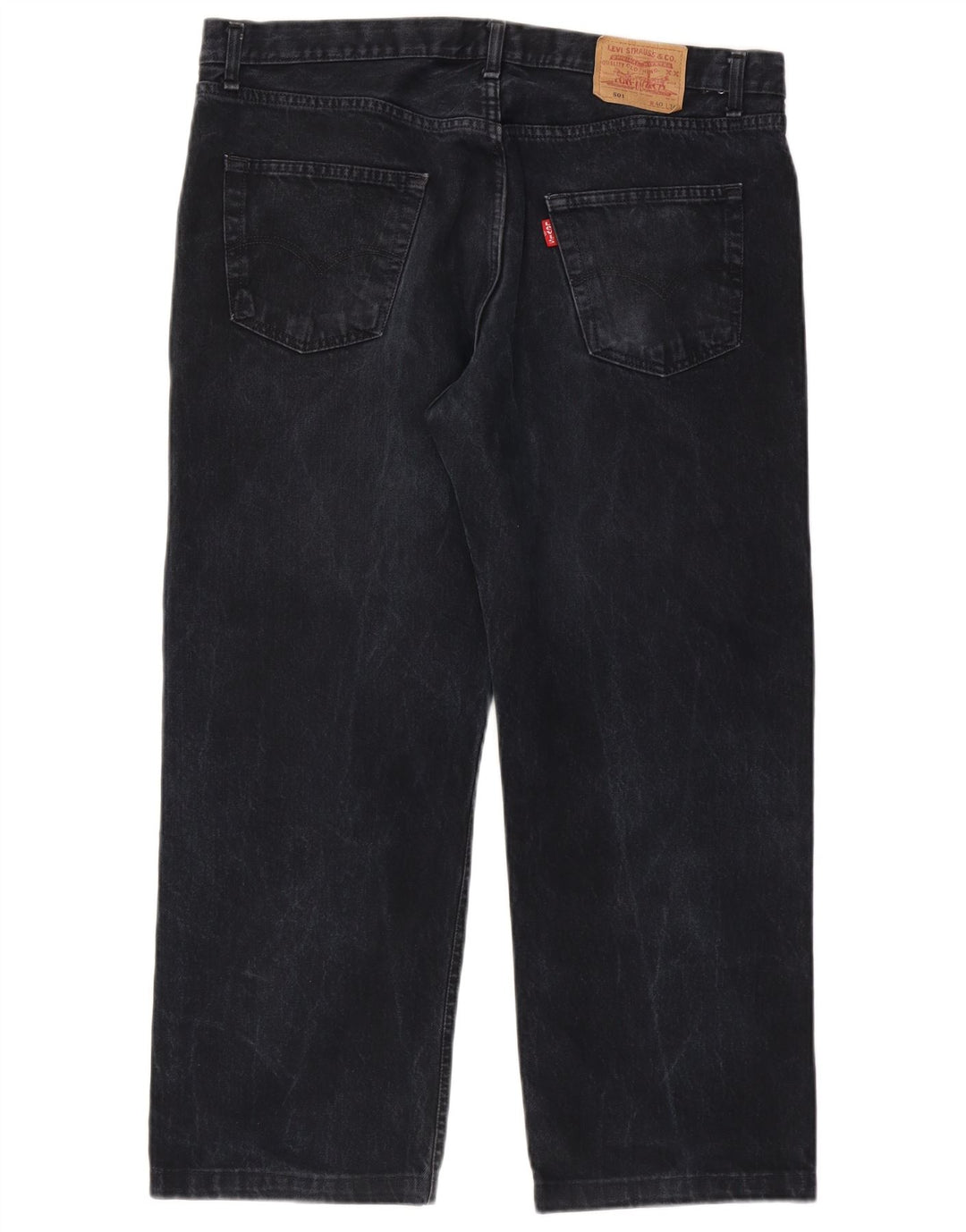 Męskie dżinsy Levi's 501 Straight W40 L26 Czarna bawełna