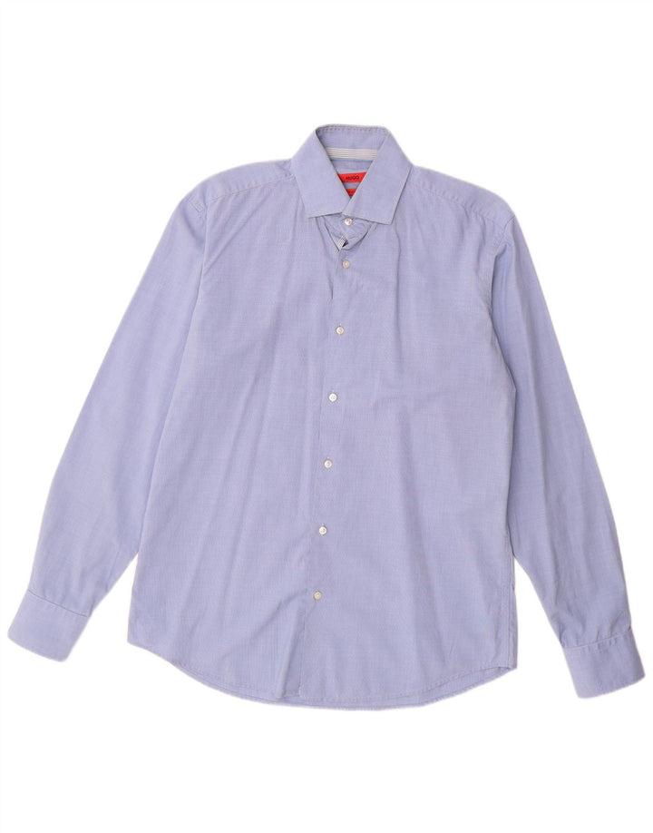 Koszula męska Hugo Boss o regularnym kroju, rozmiar 39 15 1/2, średnia niebieska bawełna