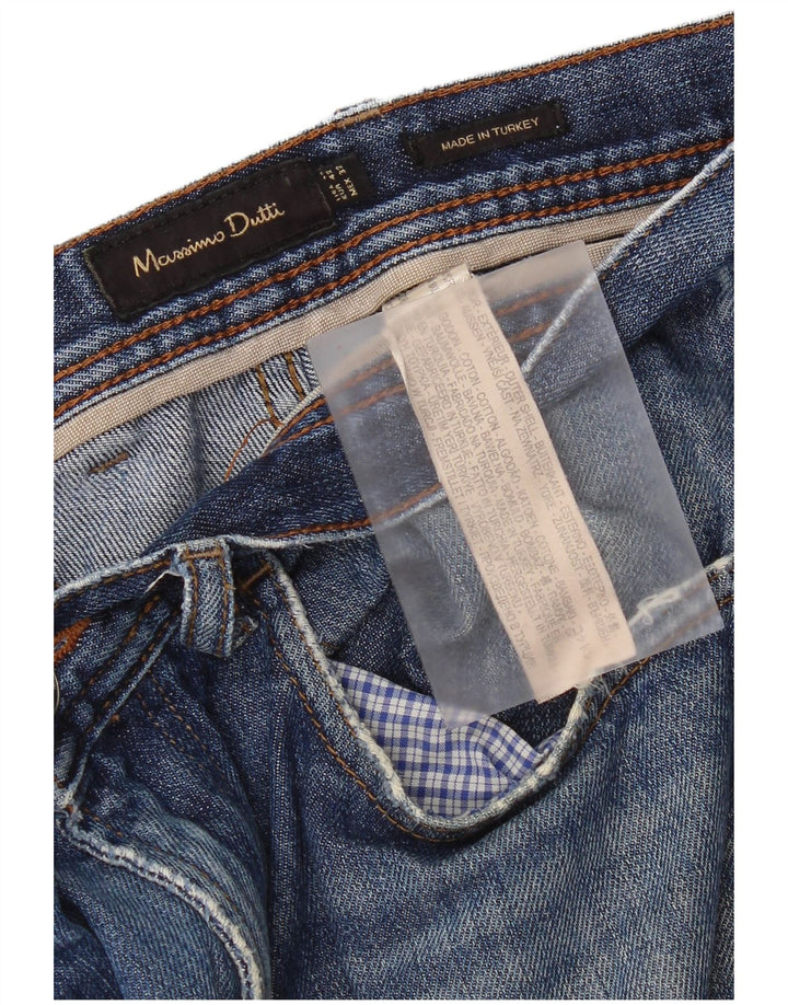 Męskie jeansy Massimo Dutti w trudnej sytuacji, proste EU 42, duże, W32, L29, niebieskie