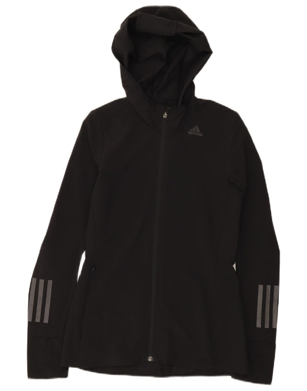 Damska bluza dresowa z kapturem Adidas UK 0/2 2XS Czarny poliester