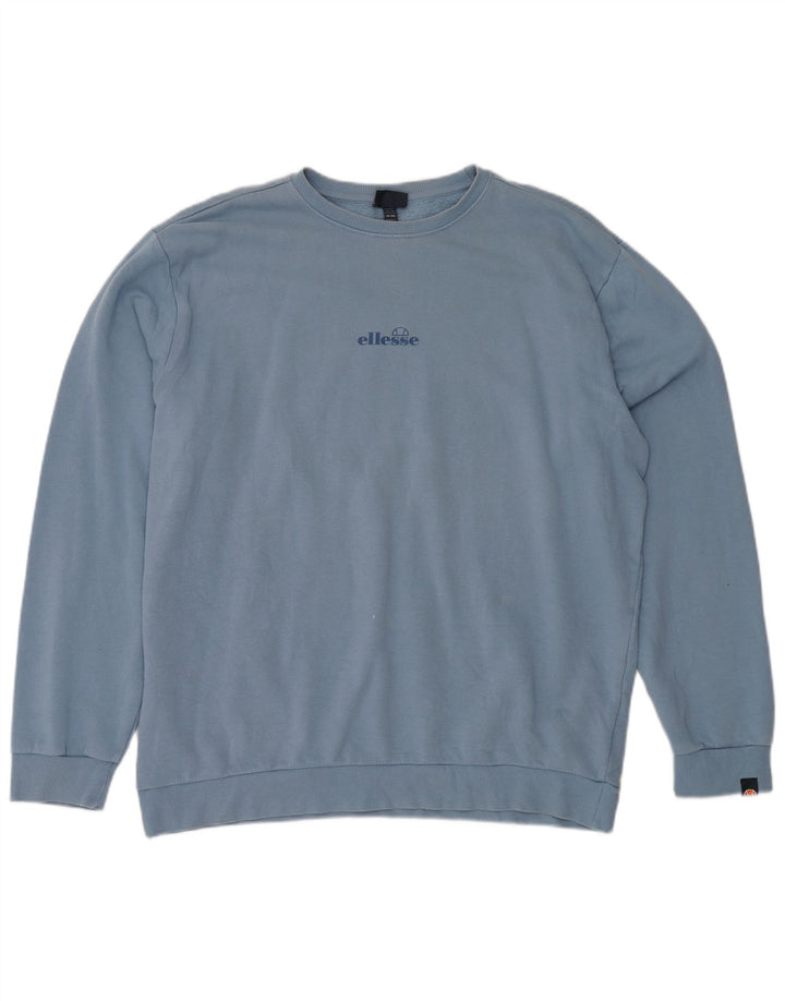 ELLESSE Mens Sweatshirt Jumper 2XL Blue Cotton