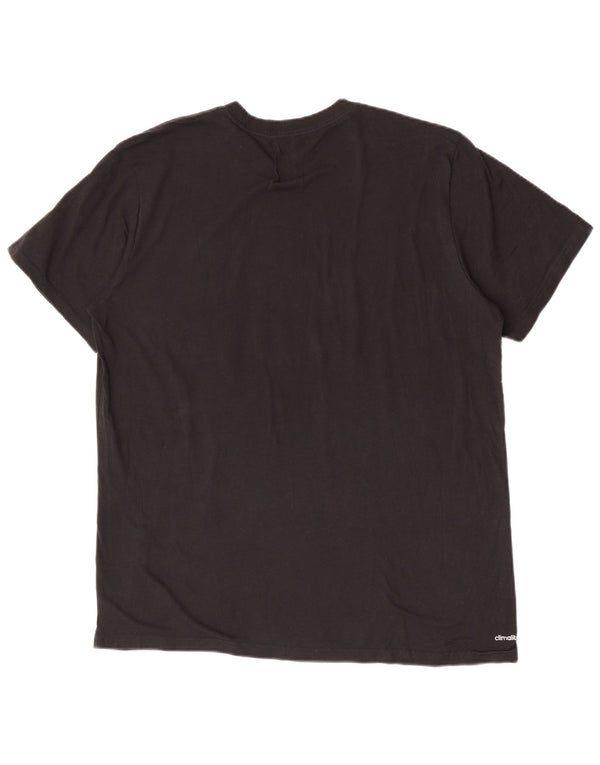 Adidas Męska koszulka Climalite Graphic Top XL Czarny poliester