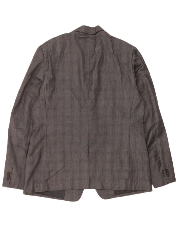 Męska marynarka Prada zapinana na 2 guziki IT 56 2XL Szara wiskoza w kratkę