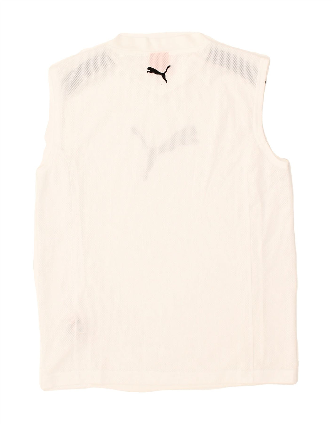 PUMA Womens Graphic Vest Top UK 14 Medium White Polyester Vintage Puma and Second-Hand Puma from Messina Hembry 